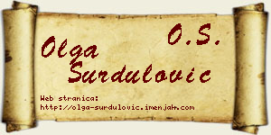 Olga Surdulović vizit kartica